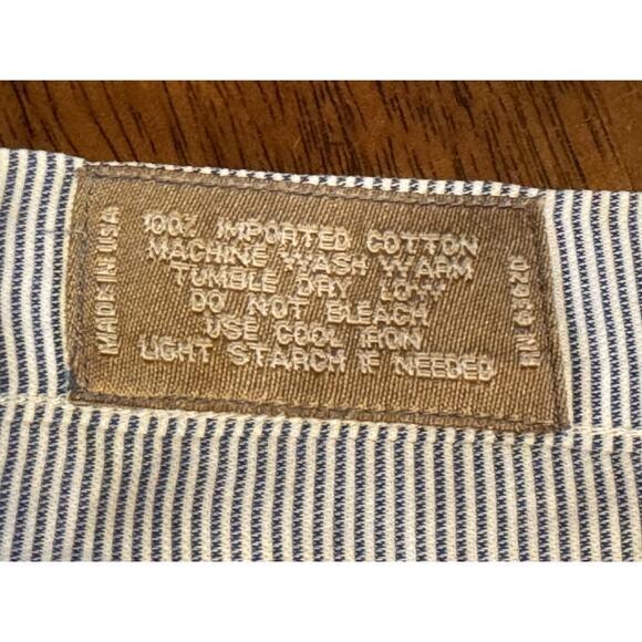 16 / 33 Gitman Bros Tailored Fit Button Up Long Sleeve Dress Shirt Blue Stripe - Picture 5 of 10